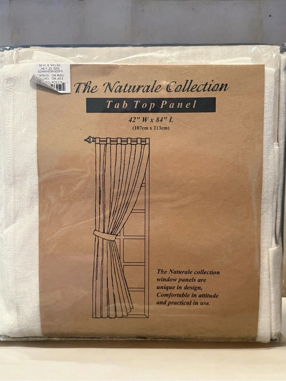 The Naturale Collection Tab Top Curtain Panel Set 42